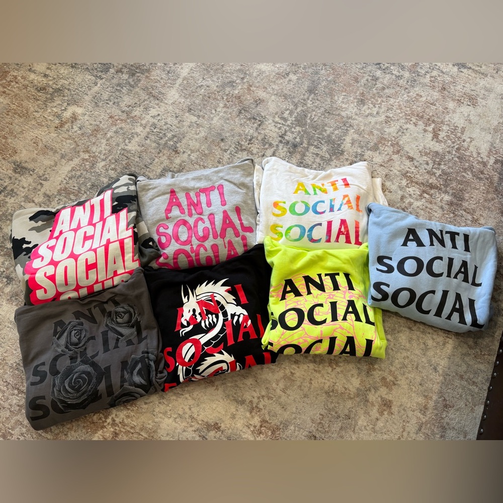 Anti Social Social Club Graphic Crewneck Sweatshirt - Multi Color Options